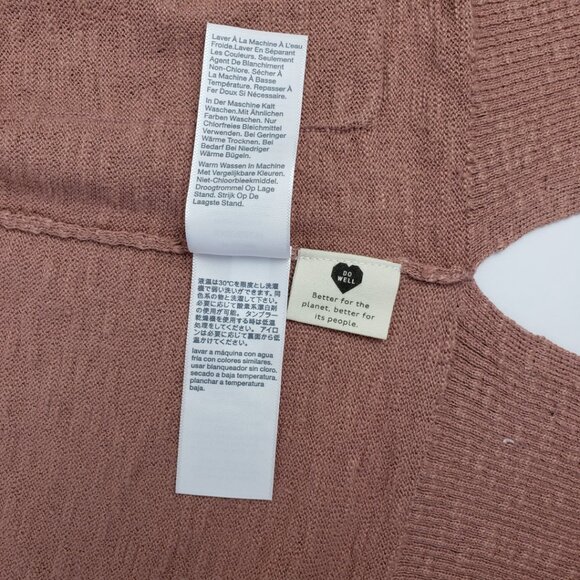 Madewell XXS Dusty Rose Pink Cardigan Sweater Pockets Cotton Blend Women - Picture 7 of 13